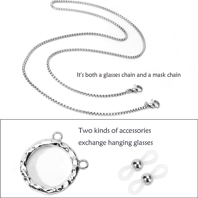 Hongeely Glasses Holder Chain Loop Eyeglasses Necklace Ring for Women Reading Glasses Sunglasses Necklace for Men - Image 4